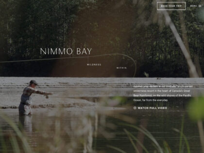 A still from a video on the Nimmo Bay website.