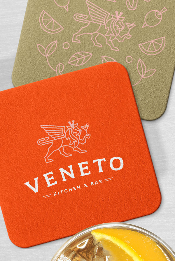 Veneto branded coasters